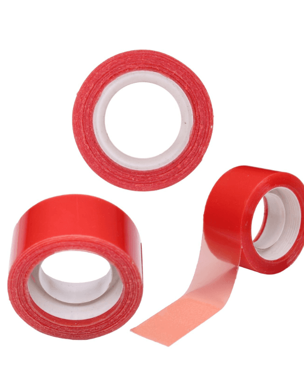 Bella Hararo’s Red Tape Double-Sided Adhesive is designed for wigs, toupees, and hair extensions, offering a firm, secure hold with maximum durability