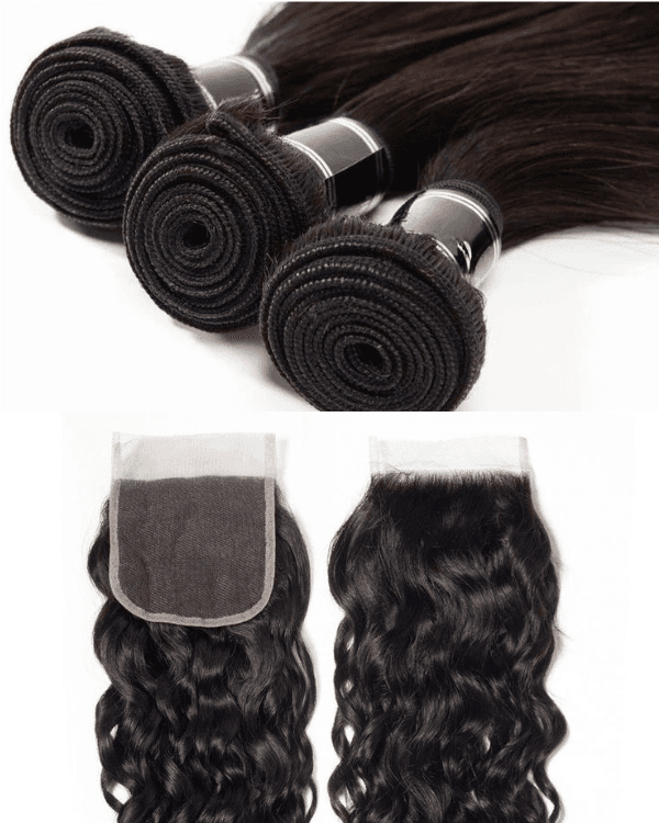 Get a flawless, natural look with Bella Hararo’s 3 Bundles Deal with 4x4 Lace Closure in Straight Raw Indian Temple Hair