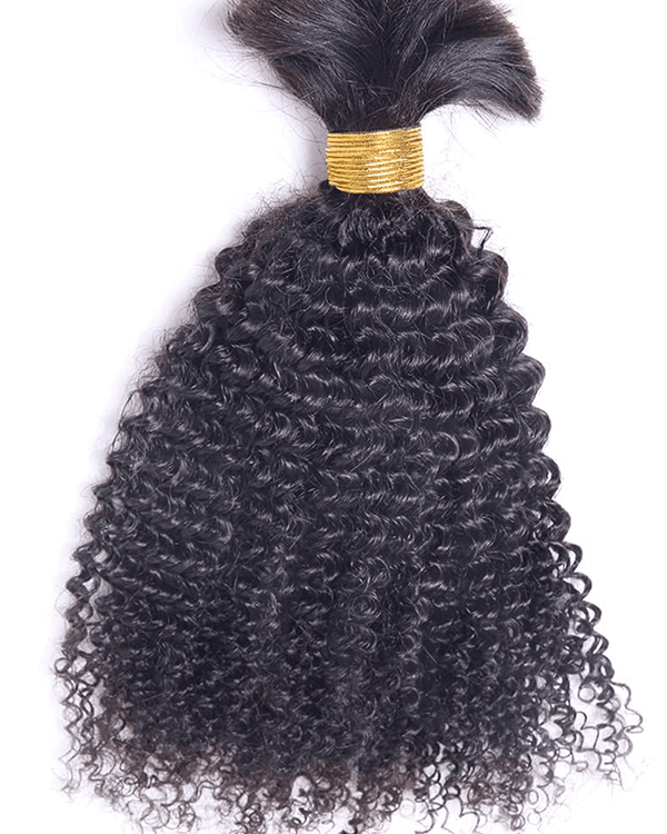 Premium Raw Indian Temple Bulk Hair – Kinky Curly | 100% Temple Hair | 100g– Bella Hararo