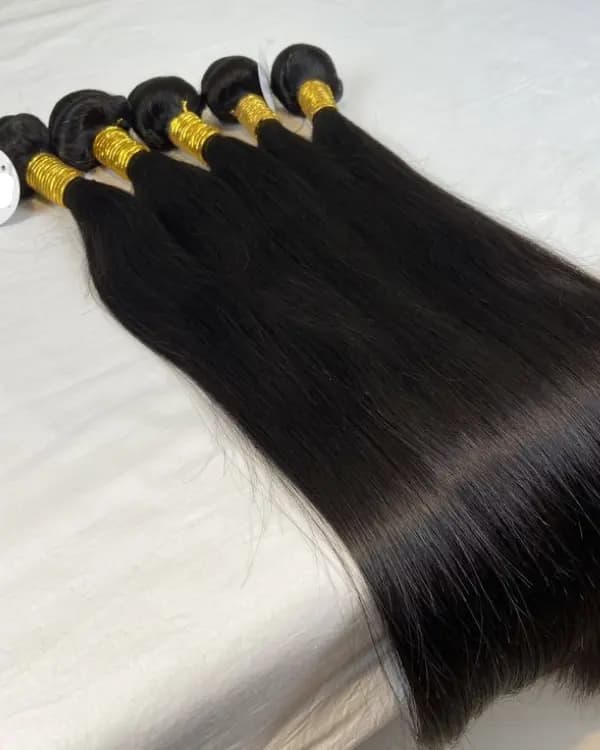 5 Bundles Deal – Straight Raw Indian Temple Human Hair | Bella Hararo