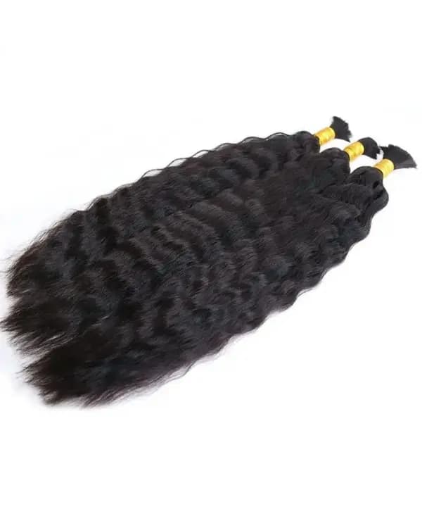 Enhance your hair collection with Bella Hararo’s Raw Indian Temple Bulk Hair (Natural Wavy), sourced directly from South Indian temples