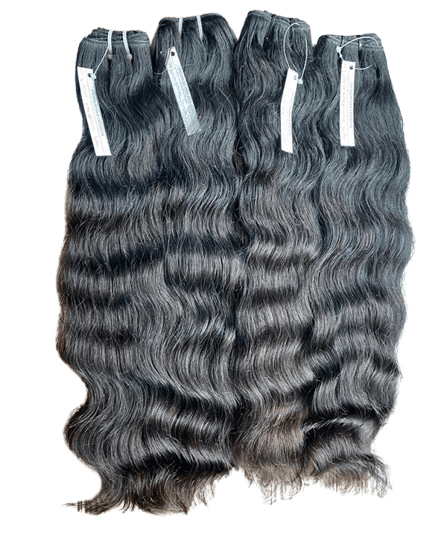 Premium Raw Indian Temple Wefted Hair –Natural Wavy | 100% Original | 100g– Bella Hararo