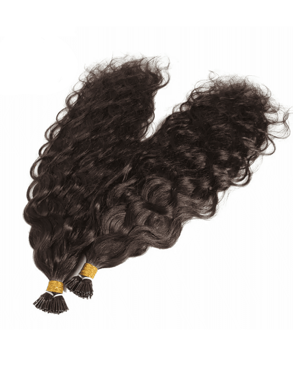 Raw Indian Temple Hair I-Tip Natural Wavy | 100% Virgin Indian Hair  | 100g– Bella Hararo