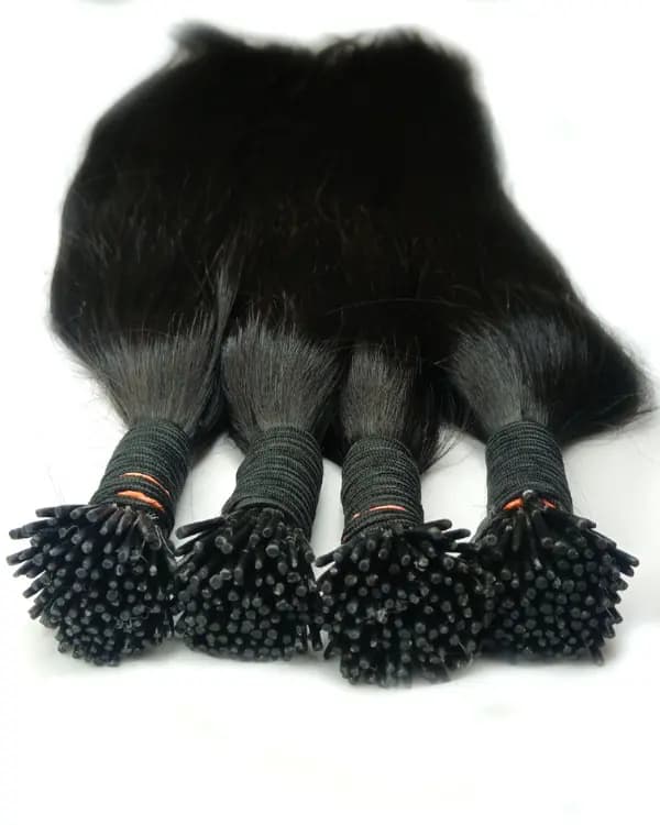 Raw Indian Temple Hair I-Tip Straight  | 100% Virgin Indian Hair | 100g– Bella Hararo
