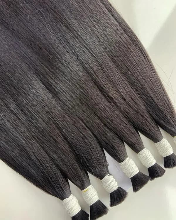 Premium Raw Indian Temple Bulk Hair – Naturally Straight | 100% Original | 100g– Bella Hararo
