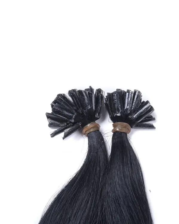 Get a sleek, natural look with Raw Indian Temple Hair U-Tip Straight Extensions