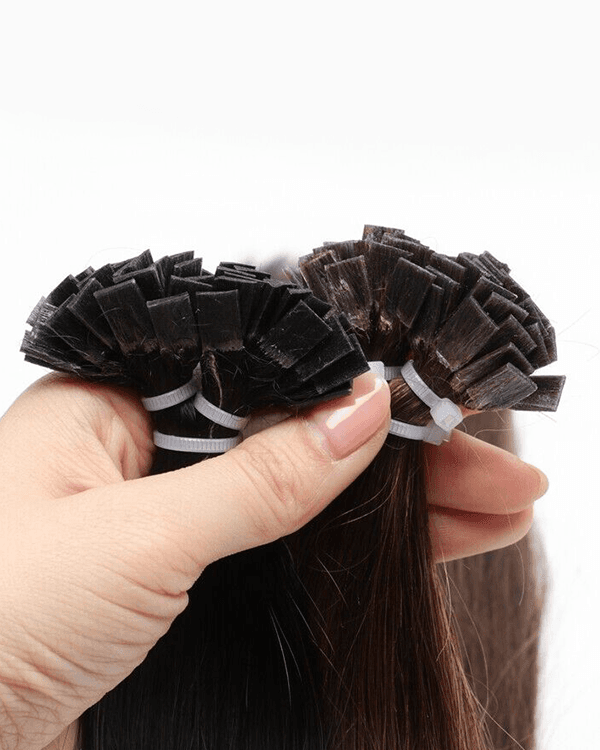 Experience the beauty of natural waves with Bella Hararo’s Raw Indian Temple Hair Flat-Tip Natural Wavy Extensions