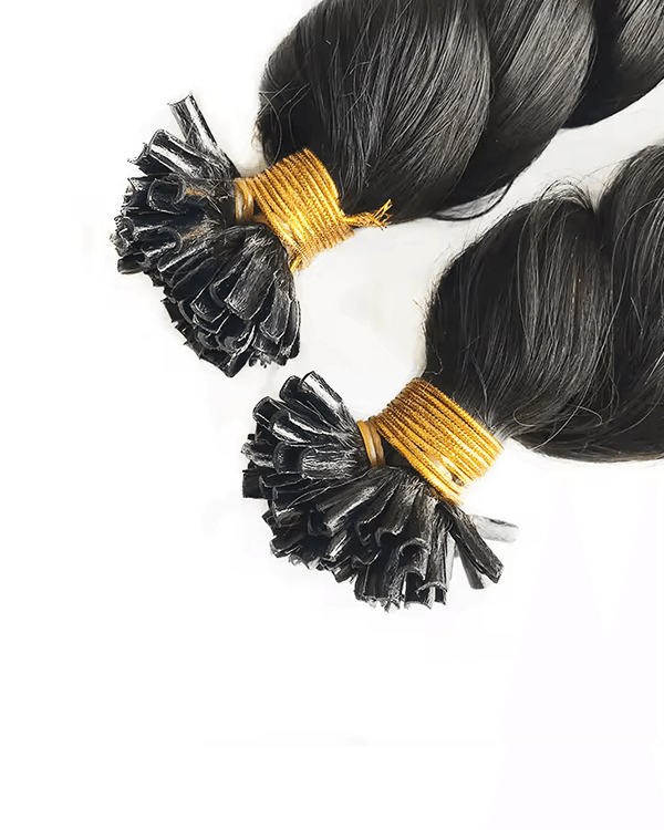 Elevate your hair transformation with Bella Hararo’s Raw Indian Temple Hair – U-Tip Round Wave