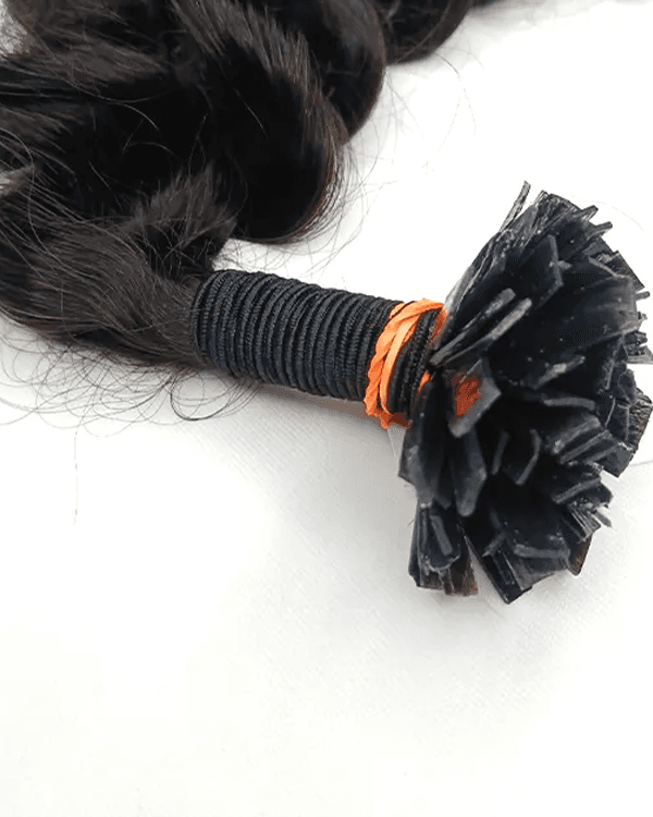 Achieve luxurious, natural curls with Bella Hararo’s Indian Remy Flat-Tip Indian Curly Hair Extensions