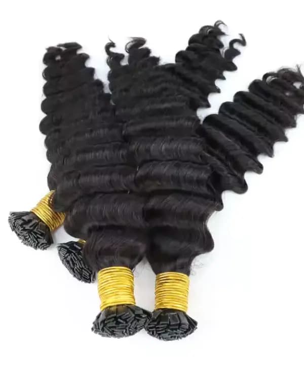 Raw Indian Temple Hair Flat-Tip Deep Wave | 100% Virgin Indian Hair | 100g– Bella Hararo