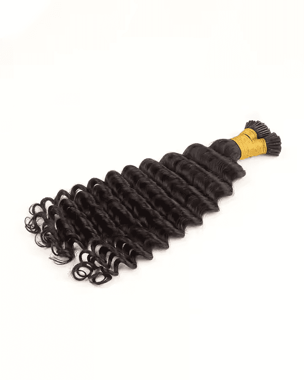 Raw Indian Temple Hair I-Tip Deep Wave | 100% Virgin Indian Hair  | 100g– Bella Hararo