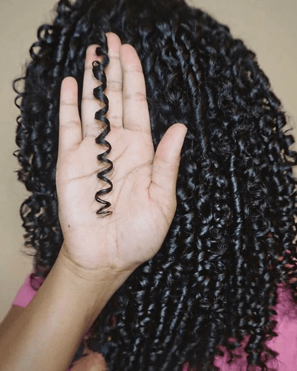 Achieve bold volume and defined curls with Bella Hararo’s Raw Indian Temple Hair Flat-Tip Deep Curly Extensions