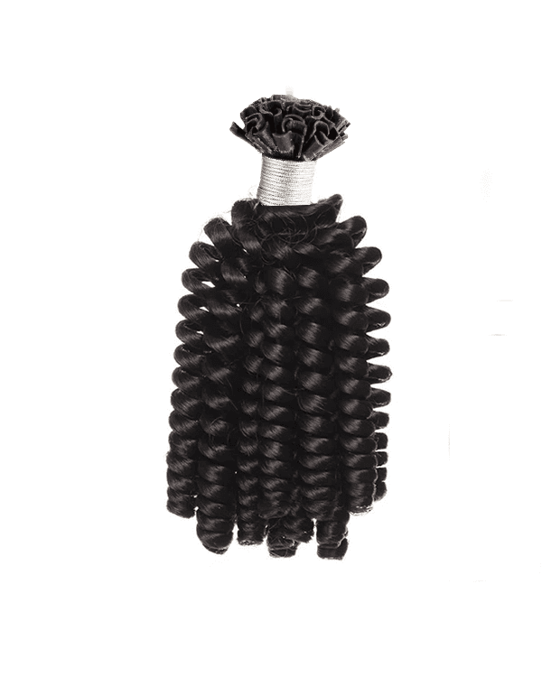 Raw Indian Temple Hair U-Tip Telephone Curly | 100% Virgin Indian Hair | 100g– Bella Hararo
