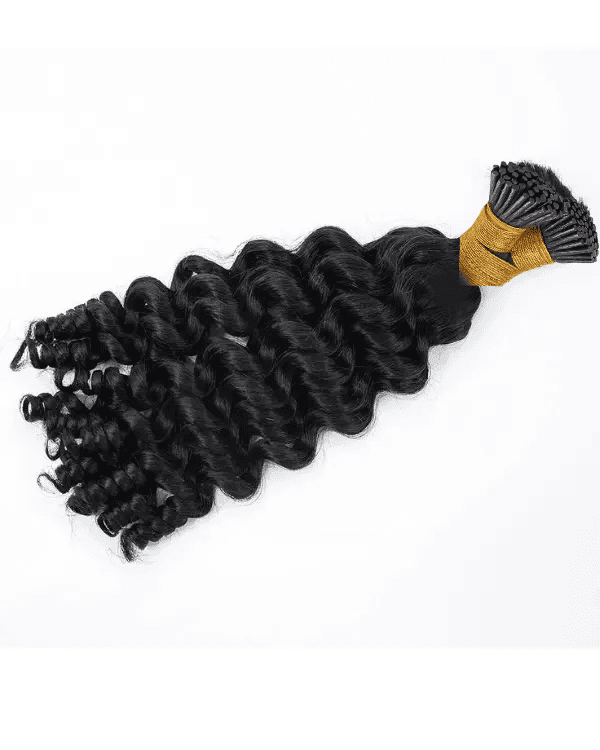 Raw Indian Temple Hair I-Tip Loose Curly | 100% Virgin Indian Hair  | 100g– Bella Hararo