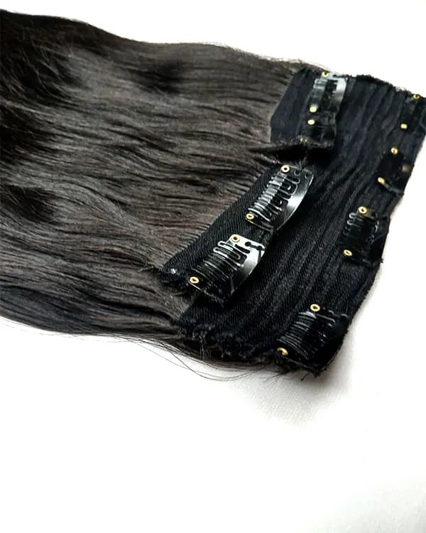Get salon-quality, silky straight hair in minutes with Bella Hararo’s Indian Remy Hair 3 PCS Set Premium Straight Clip-In Extensions