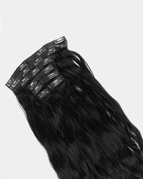 Indian Remy Hair 7 PCS Set Premium Natural Wavy Clip-In Hair Extensions | Double Drawn | 100%  Indian Hair | 100g – Bella Hararo