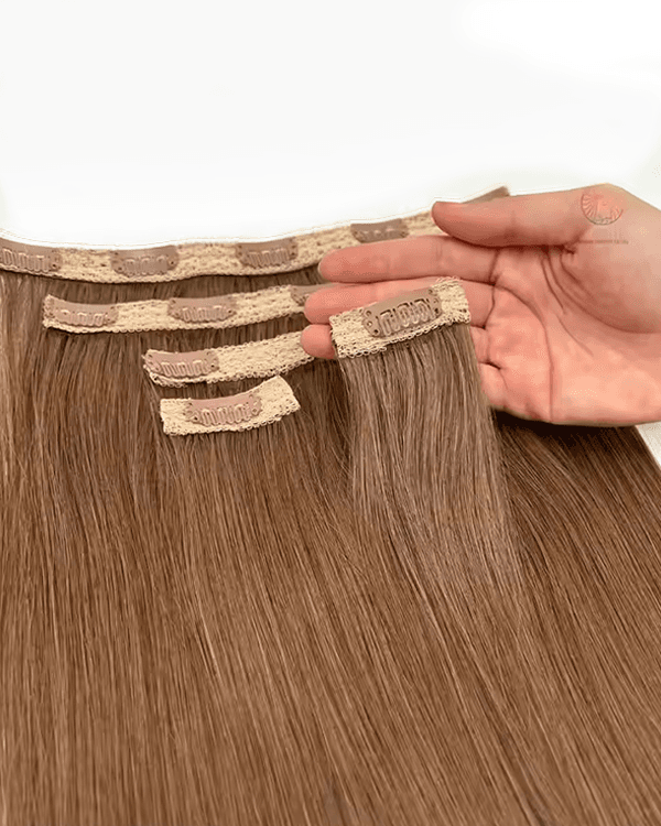 Achieve sleek, voluminous hair effortlessly with Bella Hararo’s Indian Remy Hair 4 PCS Set Premium Straight Clip-In Extensions