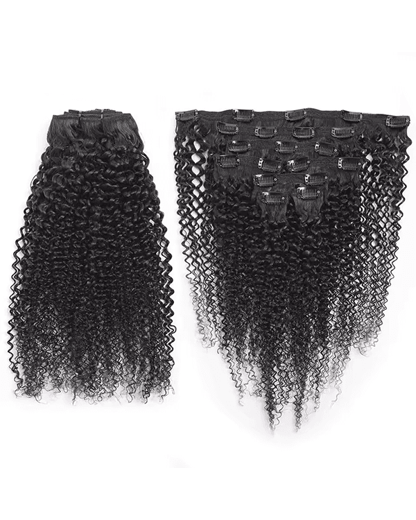Indian Remy Hair 7 PCS Set Premium Curly Clip-In Hair Extensions | Single Drawn  | 100%  Indian Hair | 100g – Bella Hararo