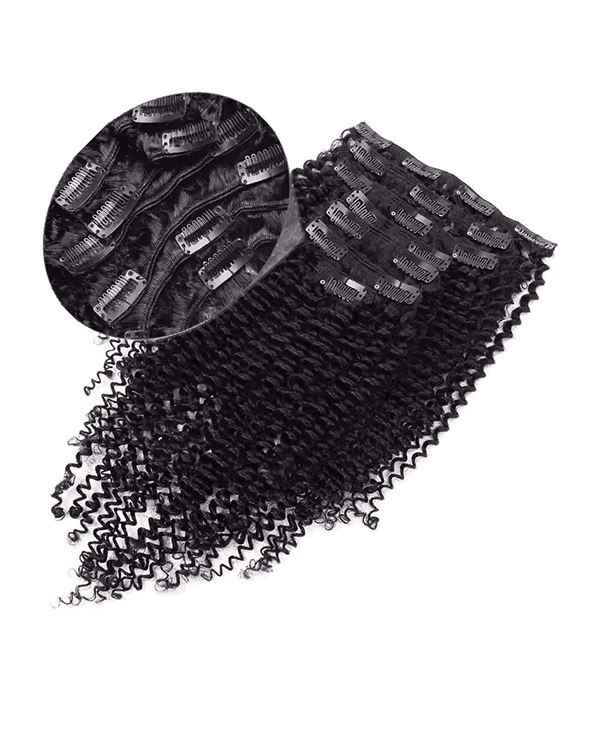 Get effortless curls with volume and bounce using Bella Hararo’s 7 PCS Premium Curly Clip-In Hair Extensions