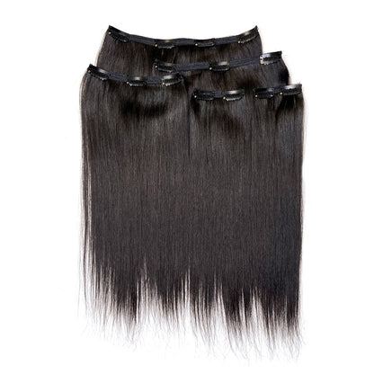 Bella Hararo 5 Pieces Set Clip-In Hair Extension (5 Pieces) Straight Hair (140grm)