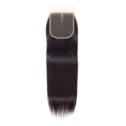 Closure Straight Human Hair Extensions (4x4)