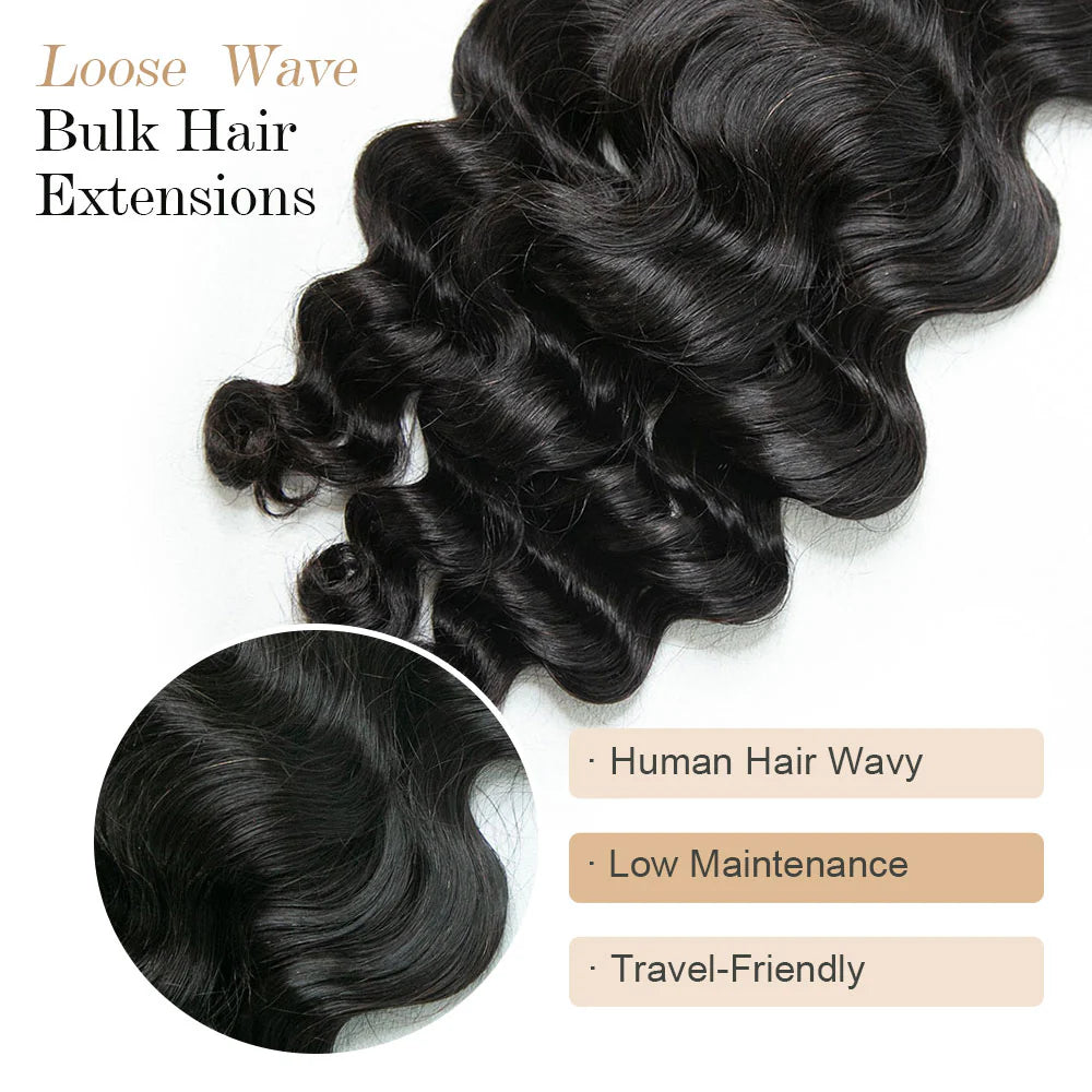 Bulk Loose Wave Human Hair Extensions