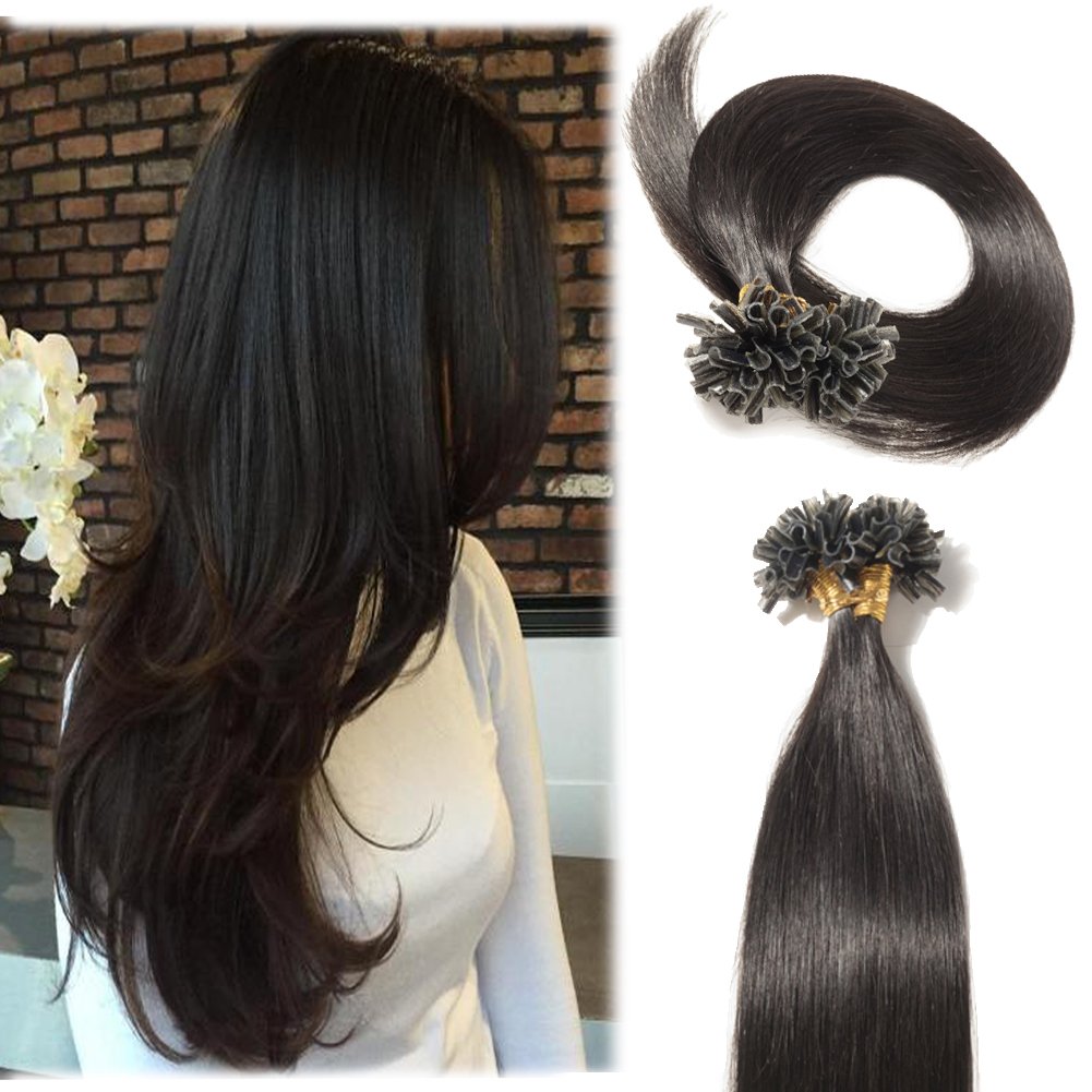 Keratin U-Tip Straight Human Hair Extensions