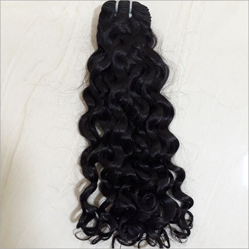 Raw Unprocessed Indian Hair Weft In Deep Curly Texture In Natural Color( Pack Of 1)