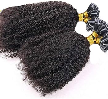 Keratin U-Tip Kinky Curly Human Hair Extensions