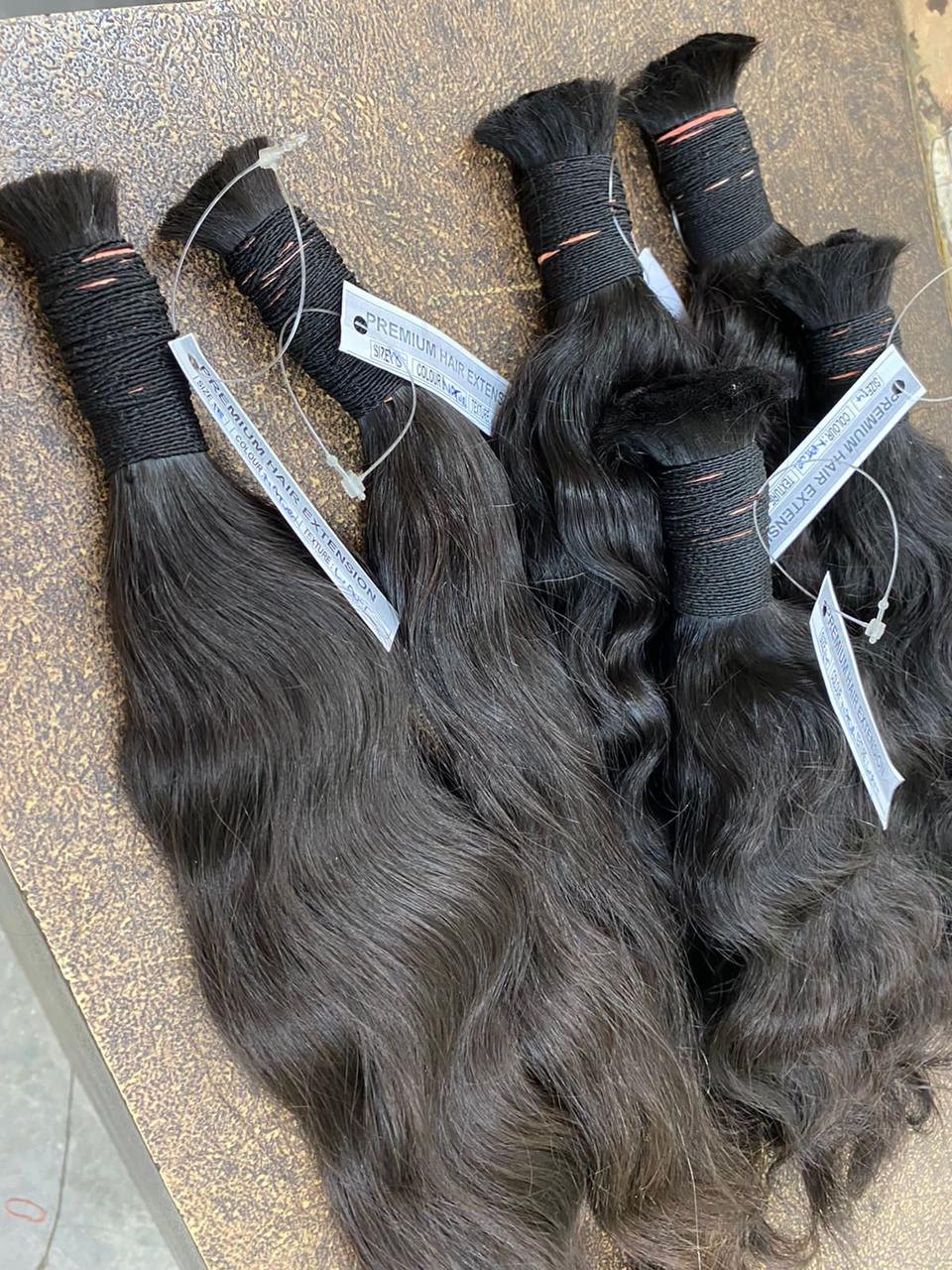 Bulk Natural Wave Human Hair Extensions