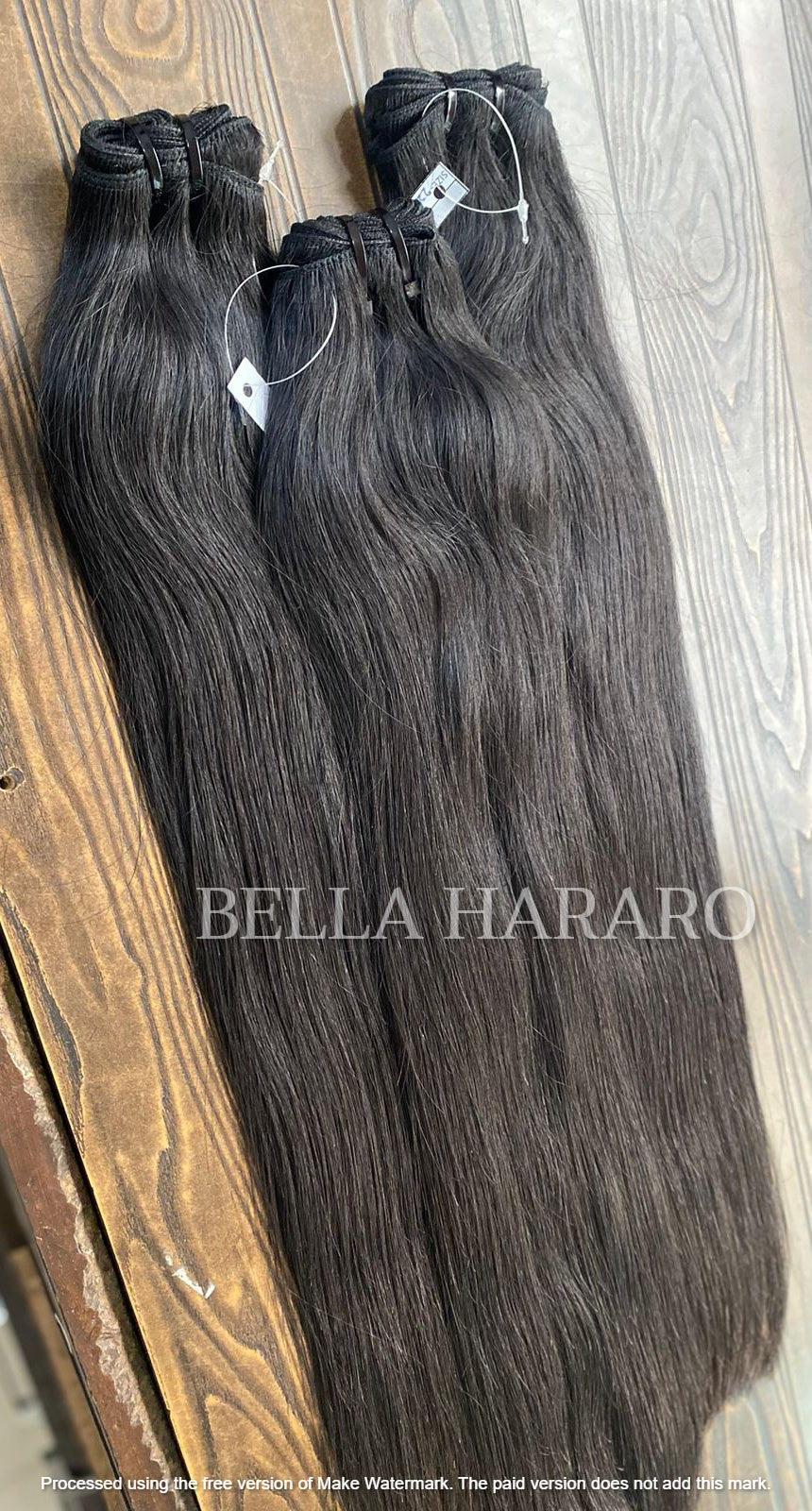 3 Bundle Deal Weft Single Drawn Straight Human Hair In Natural Black Color (Pack Of 3 Bundle)