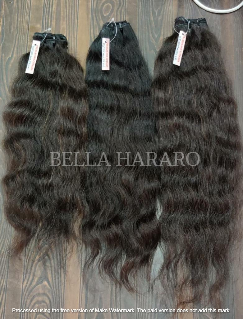 3 Bundle Deal Single Drawn Raw Curly Hair In Natural Color( Pack Of 3 Bundle)