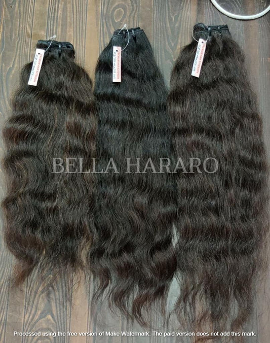 3 Bundle Deal Single Drawn Raw Curly Hair In Natural Color( Pack Of 3 Bundle)