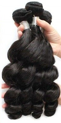 Raw Unprocessed Indian Hair In Loose Wave Texture  Human Hair Extensions(Pack Of 1 Pc)