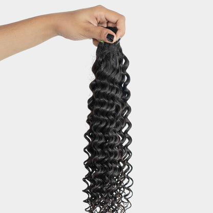 Bulk Deep Curly Human Hair Extensions