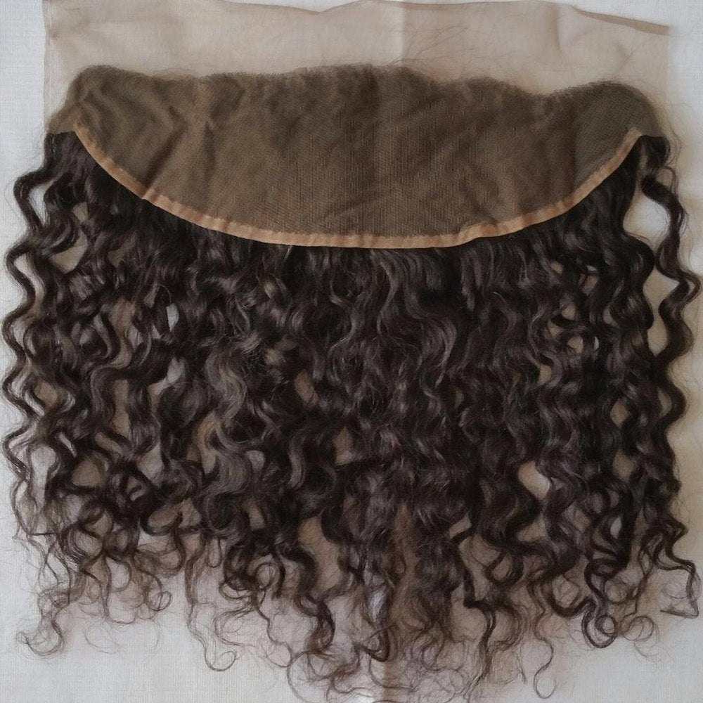 Frontal Raw Curly Human Hair Extensions (13x4)