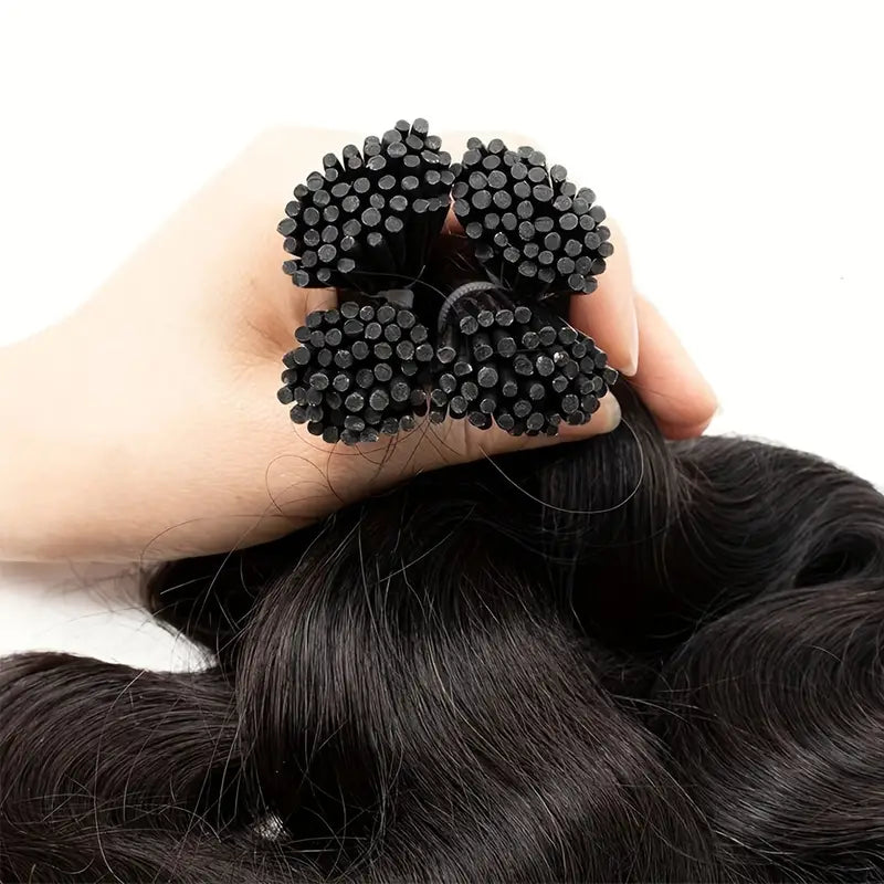 Keratin I-Tip Body Wave Human Hair Extensions