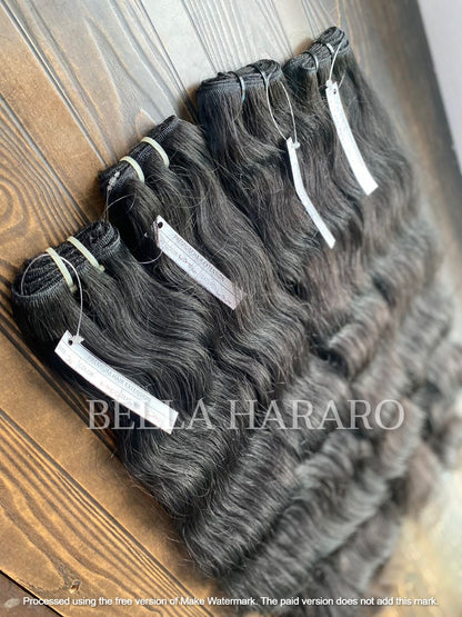 4 Bundles Deal Raw Unprocessed Temple Wavy Hair In Natural Color (Pack Of 4 Bundles)