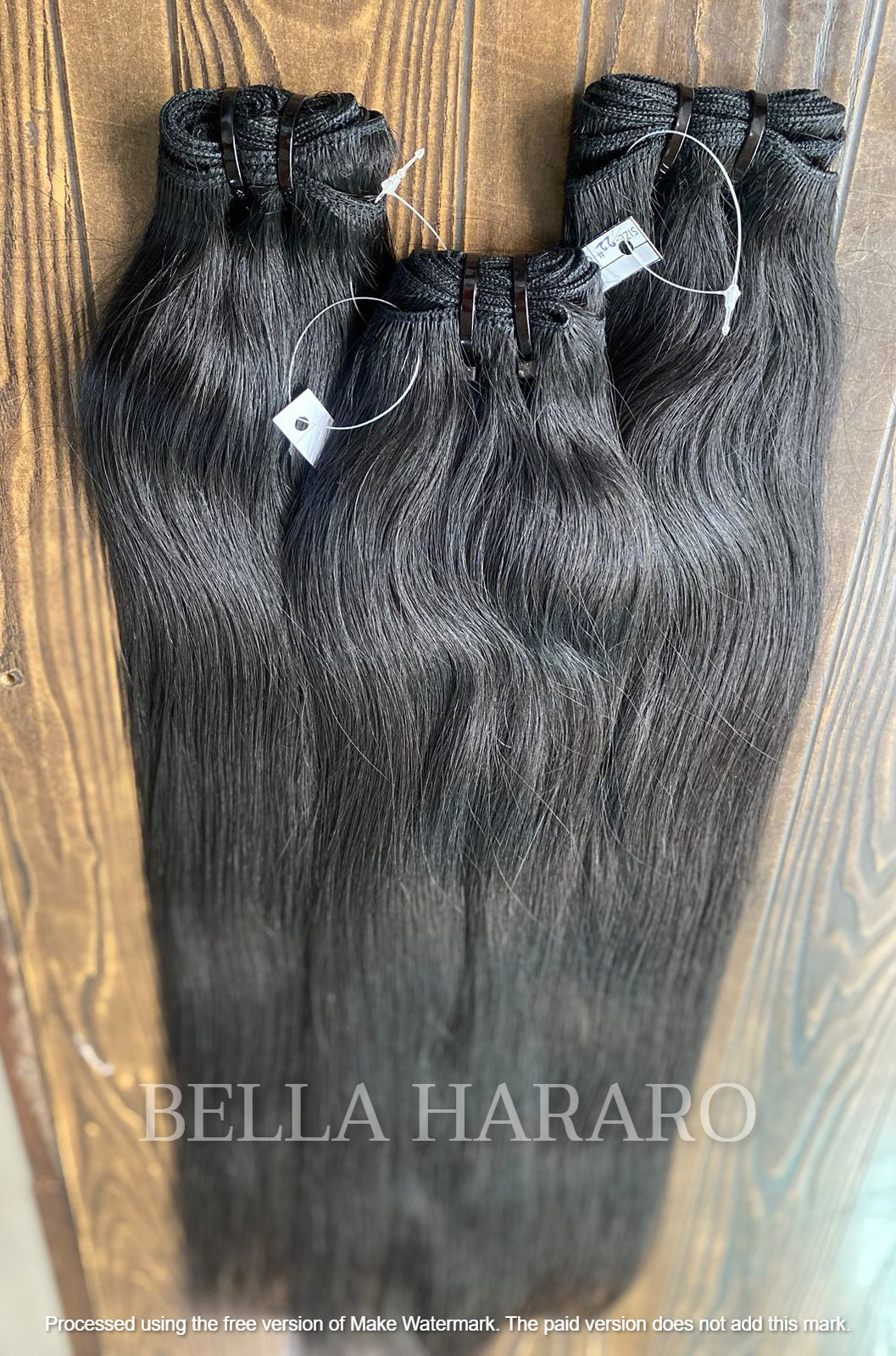 3 Bundle Deal Weft Single Drawn Straight Human Hair In Natural Black Color (Pack Of 3 Bundle)