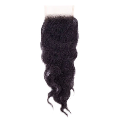 Closure Indian Curly  Human Hair Extensions (4x4)