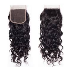 Closure Natural Wave Human Hair Extensions (4x4)