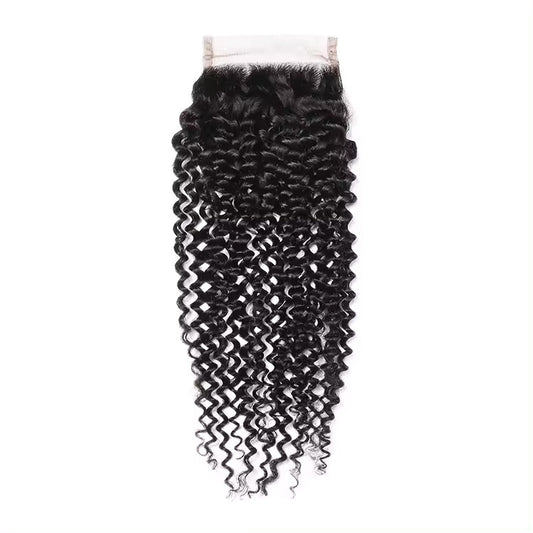 Closure Kinky Curly Human Hair Extensions (4x4)