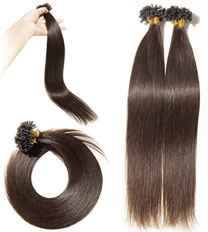 Keratin U-Tip Straight Human Hair Extensions