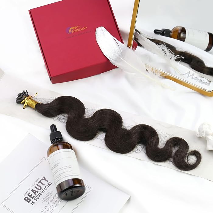 Keratin I-Tip Natural Wave Human Hair Extensions