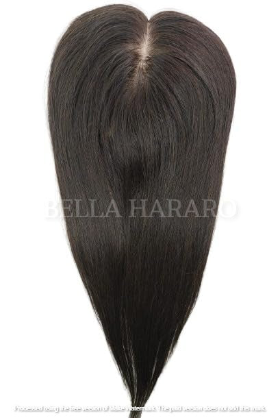 5x5 Silk Base Hair Toppers for Women Straight Hair Crown Topper Extensions for Hair (Natural Color)