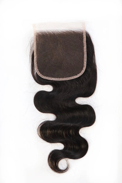 Closure Body Wavy Human Hair Extensions (5x5)