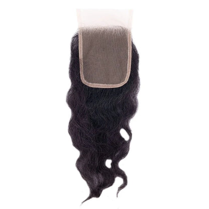 Closure Indian Curly  Human Hair Extensions (4x4)