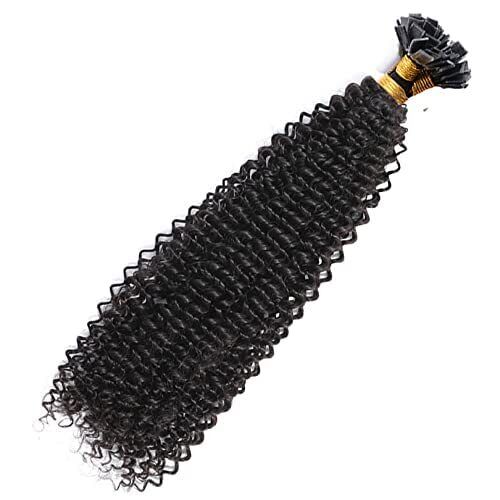 Keratin Flat-Tip Kinky Curly Human Hair Extensions