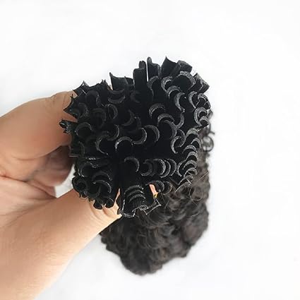 Keratin U-Tip Kinky Curly Human Hair Extensions