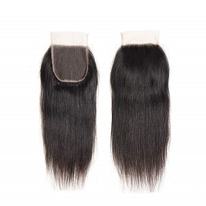 Closure Straight Human Hair Extensions (4x4)